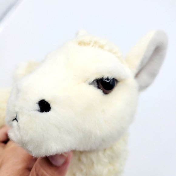Aurora Cream Flopsie Llama Stuffed Animal Realistic Plush Cream Zoo Farm 12" - Picture 7 of 10